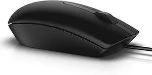 Optical Wired Mouse, Black - 1000DPI, LED Tracking, Scrolling Wheel, Plug and Play