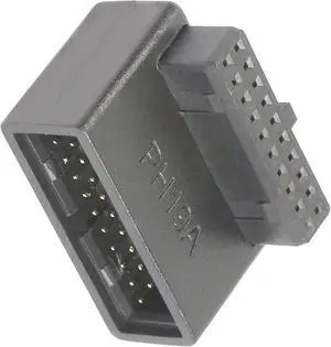 90 Degree USB 3.0 Motherboard Adapter 19 Pin/20 Pin | Male to Female L Turn Right Angle Socket Extension Coupler for Desktop Motherboard Up Angle PH19A 90 Degree USB 3.0 Motherboard Adapter 19 Pin/20 Pin | Male to Female L Turn Right Angle Socket Extension Coupler for Desktop Motherboard Up Angle PH19A