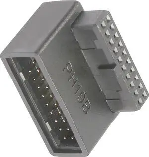 90 Degree USB 3.0 Motherboard Adapter 19 Pin/20 Pin | Male to Female L Turn Right Angle Socket Extension Coupler for Desktop Motherboard Down Angle PH19B 90 Degree USB 3.0 Motherboard Adapter 19 Pin/20 Pin | Male to Female L Turn Right Angle Socket Extension Coupler for Desktop Motherboard Down Angle PH19B