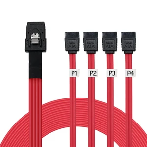 1M Mini SAS 4i SFF-8087 36P to 4 SATA 7P HDD Hard Drive Splitter Cable Red,3.3FT 1M Mini SAS 4i SFF-8087 36P to 4 SATA 7P HDD Hard Drive Splitter Cable Red,3.3FT