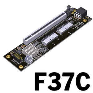 ADT-F37C PCI-e 4.0 X16 to X16 MCIO Bifurcation Adapter Riser Card 256G/bps ADT-F37C PCI-e 4.0 X16 to X16 MCIO Bifurcation Adapter Riser Card 256G/bps