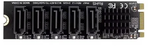 5 Port SATA III 6Gbp/s to M.2 B+M Key Adapter PCI-e 3.0 5 Port SATA III 6Gbp/s to M.2 B+M Key Adapter PCI-e 3.0