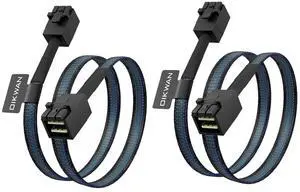 2 Pack 12G Internal Mini SAS HD SFF-8643 to SFF-8643 Cable, 0.8-Meter(2.6ft) 2 Pack 12G Internal Mini SAS HD SFF-8643 to SFF-8643 Cable, 0.8-Meter(2.6ft)