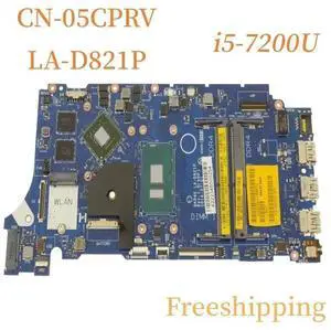 CN-05CPRV For Inspiron 7460  7560 Motherboard  LA-D821P 05CPRV  5CPRV  With  i5-7200U Mainboard 100% Tested Fully Work