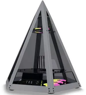 ANSAITE Diamond Pyramid ATX PC Case Innovative Gaming Computer Tower Case,C600