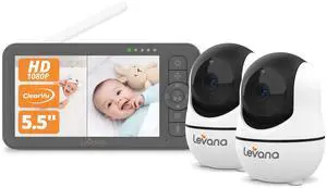 Levana Nala 5.5 1080P HD Video Baby Monitor with 2 Cameras