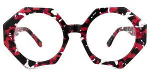 Zeelool Stylish Oversized Acetate Geometric Blue Light Blocking Glasses Eyewear for Women Hugh ZOP01887-08B Red-Tortoise