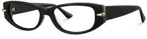 VOOGLAM Blue Light Glasses for Women Men Computer Phone TV Anti Eyestrain Dry Eyes Rectangle Oval Black Eyeglasses Erica GJGA753591-01