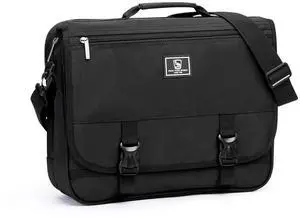 OIWAS Briefcase for 14 Inch Laptop, Messenger Bag for Men Crossbody School Satchel for Boys Multi Pockets Large Capacity Bag with Removable Shoulder Strap