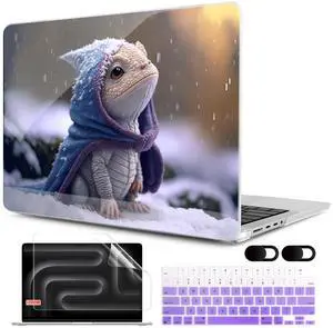 MEEgoodo Case for M4 MacBook Pro 14 inch Case 2024 2023 2021 A3112/A3401/A3185/A2918/A2992/A2779/A2442 M3 M2 M1 Pro/Max, Laptop Hard Shell Cases Compatible with MacBook Pro 14", Cute Dragon Cub