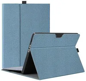 Megoo Surface Pro X Case Cover for Microsoft Surface Pro X 13" with Stylus Pen Holder Multiple Angle Adjustment Folio Stand Protective Case (Light Blue)