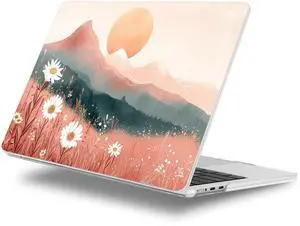 Lepeoac for MacBook Air 13.6 inch Case M4 M3 M2 2025 2024-2022 Release Model A3240 A3113 A2681, Sturdy Plastic Hard Shell Case for MacBook Air M2 13 inch with Touch ID, Mountains