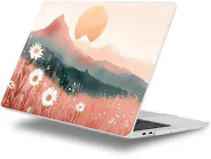 Lepeoac Case for MacBook Pro 13 inch with/Without Touch Bar (2016-2022, M2 A2338 M1 A2289 A2251 A2159 A1989 A1706 A1708), Hard Shell + Keyboard Cover + Dust Plug, Mountains