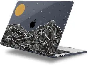 Lepeoac Case for MacBook Pro 13 inch with/Without Touch Bar (2016-2022, M2 A2338 M1 A2289 A2251 A2159 A1989 A1706 A1708), Hard Shell + Keyboard Cover + Dust Plug, Mountain