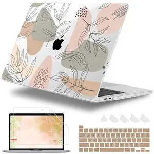 Lepeoac for MacBook Pro 16 inch Case 2019 2020 Release Model A2141, Plastic Hard Shell Cover with Keyboard Cover & Screen Protector for MacBook Pro 16 inch with Touch Bar & Touch ID - Tropical Leaves