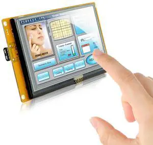 SCBRHMI 4.3 Inch Intelligent LCD HMI Serial Display Module with Program + Touch Screen + Free Powerful Software for Equipment Control Panel Arduinoi ESP 32 ESP8266 STM32