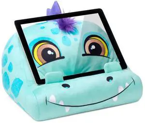 Gifts for Readers & Writers Kids Tablet Pillow Stand Holder Lap Soft iPad Stand Dino- Kindle Lap Holder for Reading Book Pillow for Reading in Bed, Soft Machine Washable Book Cushion with Pocket