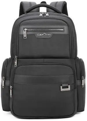 SAIA TIAN Backpack Men's Multilayer Backpack Business Casual Bag Large Capacity Multifunctional Computer Bag,waterproof, fits 15.6inch notebook(Black)