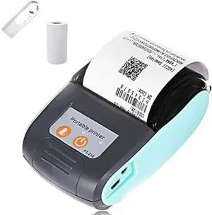 is NOT Compatible with iPhone iOS/IPAD/MAC,ONLY FIT Android/Windows,Bluetooth Thermal Receipt Printer 58mm,Wireless Portable mini Pocket Bill Ticket pos Printer for Small Business,Blue Color)
