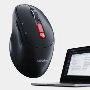 2025 AI Mouse, Bluetooth Wireless Mouse with Voice Input Search, Voice and Word Translation, Form Document Output, Code Generation, AI Writing, AI Drawing, Rechargeable, for Windows, macOS(Black)