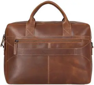J.D.LEATHERS Leather briefcase15.5 Inch laptop Messenger Bags Ideal Office college Satchel Bag Best for Men and Women