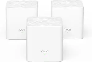 Tenda Nova Mesh WiFi System - Covers 3000 sq.ft - AC1200 Dual-Band Mesh Network for Home Internet - Parental Control - 3-Pack