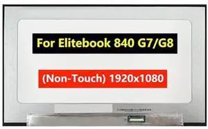 TFTcenter Screen Replacement for HP Elitebook 840 G7,840 G8, 845 G7, P/N M07093-001, M07092-001, M36315-001 14.0" FHD 1080P IPS LCD LED Laptop Display Panel with Tape