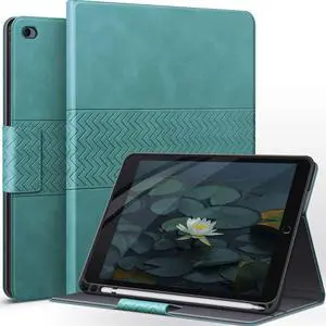 auaua Case for iPad Mini 5 2019 / Mini 4 7.9 Inch with Pencil Holder, Magnetic Cosure, Auto Sleep/Wake, Vegan Leather (Green)