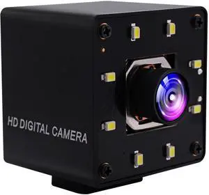 ALPCAM USB Camera 4K Autofocus Webcam High Resolution UHD 2160P Camera with 8pcs White LEDs,100degNo Distortion Lens Webcamera with IMX415 Sensor,30fps Plug and Play Web Cam for Video Conference