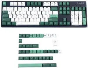 144 Keys Botanical Cherry Profile PBT Dye Sub Keycaps for MX Mechanical Keyboard GMMK Filco Ducky 104 TKL GK61 KBD75 96 GK64 68 (144 Key Botanical)