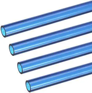 uxcell PETG Tubing Hard Tube 10mm ID, 14mm OD, 0.5m/20inch Length, Blue for PC Water-cooling System 4pcs