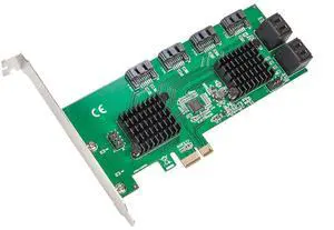 Syba 8 Port SATA III to PCIe 3.0 x1 Non-RAID Expansion Card Dual ASM1064 Low Profile Bracket,SD-PEX40163