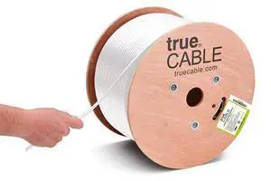 trueCABLE Cat5e Outdoor, Shielded F/UTP, 1000ft, UV Resistant, CMX Rated, White, 24AWG Solid Bare Copper, 350MHz, PoE++ (4PPoE), ETL Listed, Bulk Ethernet Cable trueCABLE Cat5e Outdoor, Shielded F/UTP, 1000ft, UV Resistant, CMX Rated, White, 24AWG Solid Bare Copper, 350MHz, PoE++ (4PPoE), ETL Listed, Bulk Ethernet Cable