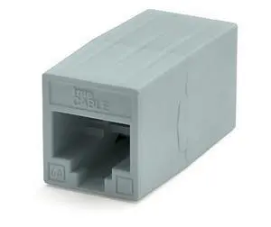 trueCABLE Cat6A Inline Coupler, Unshielded (UTP), PoE++ (4PPoE), UL Listed, ETL Verified, ANSI/TIA 568-2.D Cat 6A Performance Compliant, Female to Female RJ45 Couplers, Gray, 6 Pack