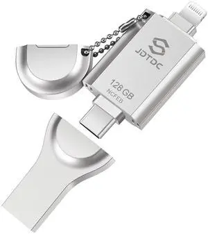 iPhone-Flash-Drive Genuine Apple MFi Certified 128GB Photo-Stick-iPhone-Memory 16/15/14 Photo-Storage-Stick External-Storage-Thumb-Drive Apple-Photo-Transfer-Device Phone-Storage-Saver-iPad-USB-Drive