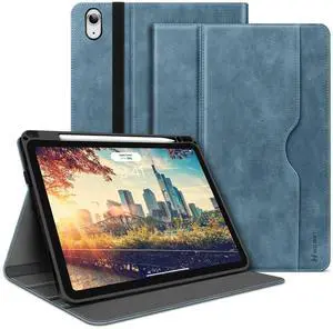 H HOLIMET Case for iPad Air 11 Inch M3/M2 (2025/2024)/iPad Air 4th/5th Generation 10.9-inch with Pencil Holder Pocket Typing Angle Auto Sleep/Wake Muti-Stand Vegan Leather