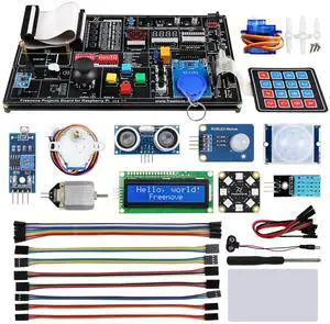 Freenove Projects Kit for Raspberry Pi 5 4 B 3 B+ 400 Zero 2 W, Simple Wiring, 860-Page Detailed Tutorial, Python C Java Scratch Processing Code, 132 Projects (Raspberry Pi NOT Included)