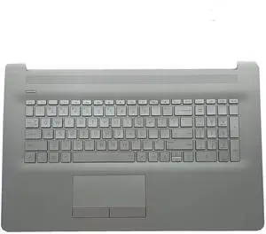 Replacement for HP 17BY 17-by 17CA 17-CA Laptop Upper Case Palmrest Backlit Keyboard Touchpad Assembly Part with ODD L92783-001 6070B1308113 Top Cover Sliver 2020 Year