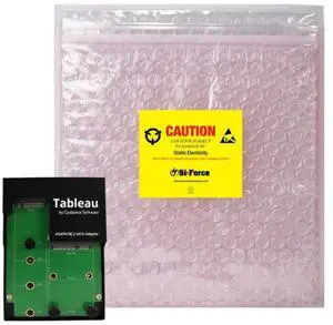 SiForce Tableau TDA3-3 mSATA/m.2 SATA SSD Adapter Bundle with Anti Static Bag