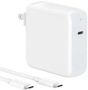 96W USB C Charger for MacBook Pro 16, 15, 14, 13 inch 2025 2024, 2023, 2022, 2021, M4 M3 M2 M1 MacBook Air, USBC Laptop Power Adapter, iPad, LED, 6.6ft 5A Cable Charging as Fast as Original Quality