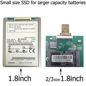 SELLTOONE 128GB SSD for iPod Classic 6th 7th iPod Video 5Gen 5.5th Replace HS081HA MK8010GAH MK8022GAA MK1634GAL MK1231GAL ZIF CE Solid State Drive (128GB)