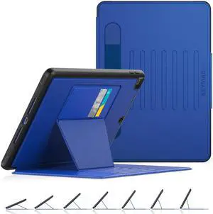SEYMAC stock Case for iPad 9th/8th/7th Generation 10.2'', Strong Magnetic Auto Sleep Shockproof Case with Absorbing Multi-Angles Stand, Pen Holder, Card Slot (Blue)