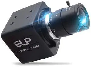 Hotpet 2MP H.264 Webcam 2.8-12mm Varifocal Lens USB Camera HD 1080P 0.01Lux Low Light Streaming Camera CMOS IMX322/IMX323 Sensor Industrial Webcam Plug and Play Free Driver