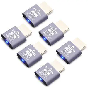 HDMI Dummy Plug fit-Headless Display Emulator DDC EDID Headless Ghos with Windows Mac OSX Linux Great for Graphics Acceleration Support 1920x1080@60Hz 6P