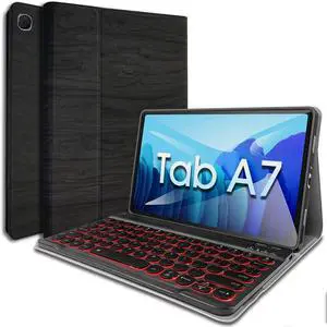 LDSOYIA Galaxy Tab A7 10.4" 2020 Backlit Keyboard Case SM-T500 SM-T505 SM-T507, 7 Color Backlights Detachable Wireless Keyboard Protective Case Cover for Samsung Galaxy Tab A 10.4 Inch 2020 (Black)