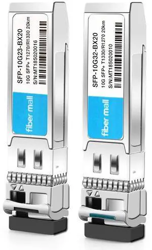 10G SFP+BIDI Transceiver a Pair for Cisco Meraki SFP-10G-BX20U-I Ubiquiti UF-SM-10G-S-1270 MikroTik S+2332LC10D-1270 D-Link Netgear 10GBASE-BIDI SFP+1270nm /1330nm 20km DOM Other Open Switches
