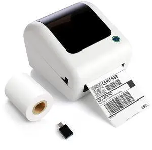 JADENS Thermal Shipping Label Printer - 4x6 Desktop Label Maker for Shipping Packages, Compatible with Mac, Windows, Work with Ebay, Etsy, Amazon, UPS, Shopify, No Toners.