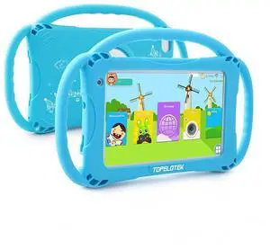 TOPELOTEK Kids Tablet 7inch Tablet for Kids 3-7 with with Case Included, 32GB Storage, Parent Control, Education App, WiFi Camera, Netflix YouTube