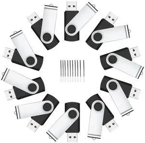 Wholesale USB Flash Drive 2.0 Thumb Drive 1GB,GEEUMI 50 Pack USB Memory Stick,Data Storage USB Drive,Portable Jump Drive Zip Drive with Keychain