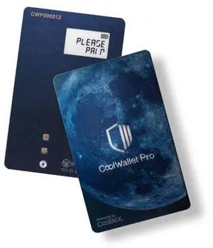 CoolWallet Pro - Crypto Hardware Wallet | Credit Card Size, EAL6+ Security, Bluetooth Connectivity